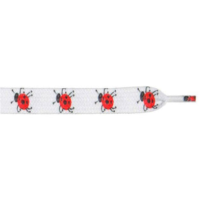 Printed Flat 3/8" - Ladybug (12 Pair Pack) Shoelaces from Shoelaces Express