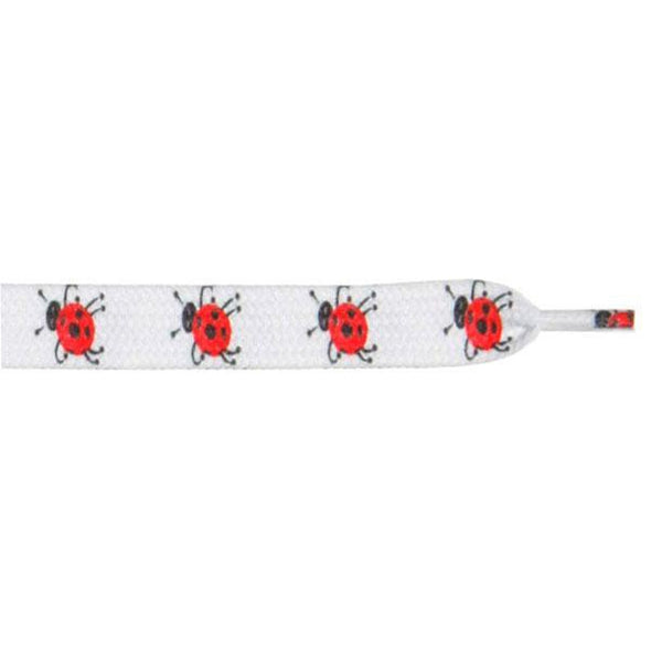 Printed 3/8" Flat Laces - Lady Bug (1 Pair Pack) Shoelaces from Shoelaces Express