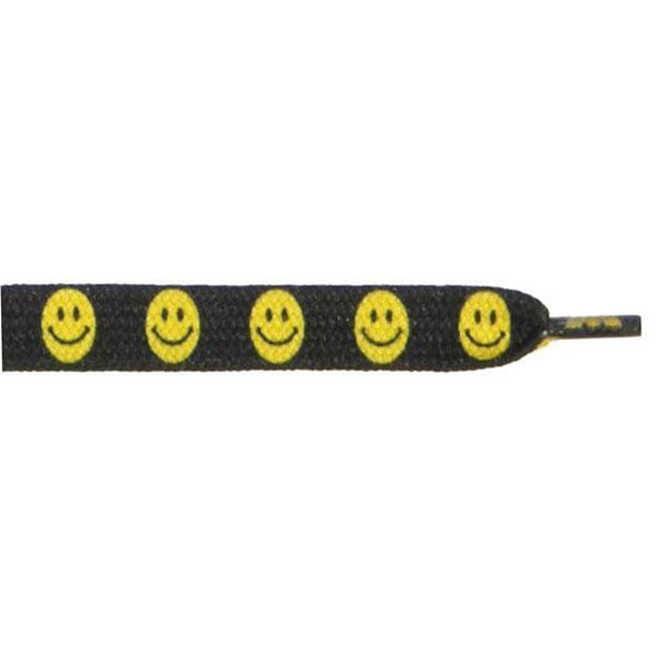 Printed Flat 3/8" - Smiley Face (12 Pair Pack) Shoelaces from Shoelaces Express