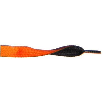 Printed 3/8" Flat Laces - Orange/Black (1 Pair Pack) Shoelaces from Shoelaces Express
