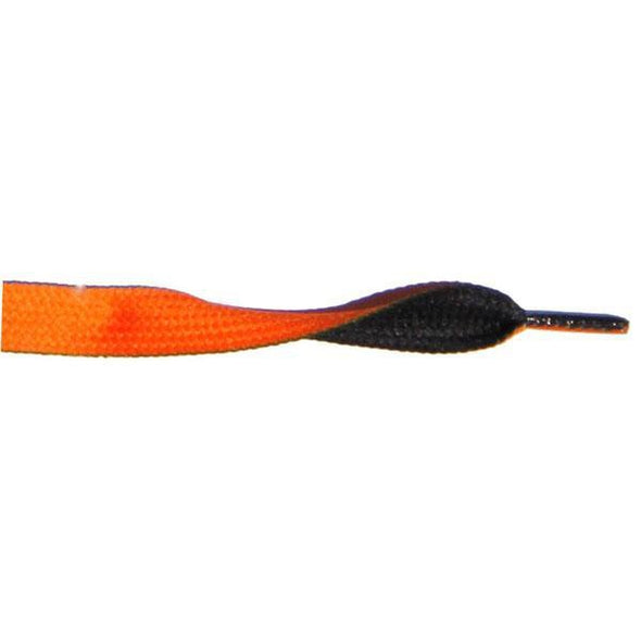 Printed Flat 3/8" - Orange/Black (12 Pair Pack) Shoelaces from Shoelaces Express