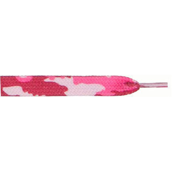 Wholesale Printed Flat 3/8" - Pink Camouflage (12 Pair Pack) Shoelaces from Shoelaces Express