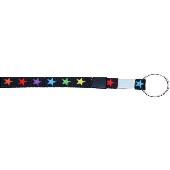 Key Ring 3/8" - Colorful Stars (12 Pack) Shoelaces from Shoelaces Express