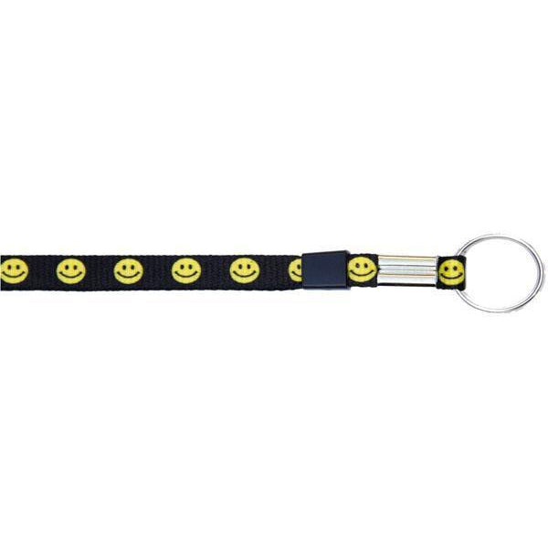 Key Ring 3/8" - Smiley Face (12 Pack) Shoelaces from Shoelaces Express