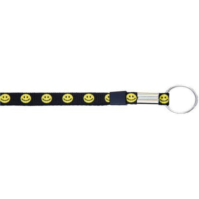 Key Ring 3/8" - Smiley Face (12 Pack) Shoelaces from Shoelaces Express