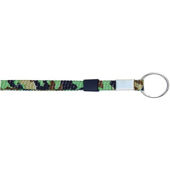 Key Ring Glitter 3/8" - Green Camouflage (12 Pack) Shoelaces from Shoelaces Express