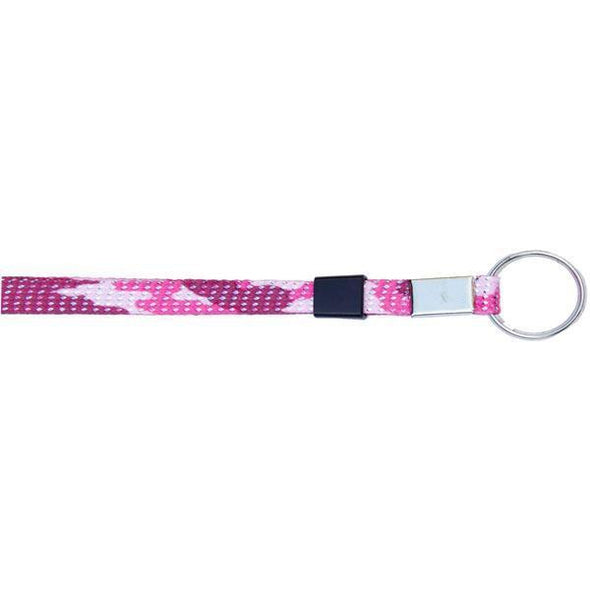 Wholesale Key Ring Glitter 3/8" - Pink Camouflage (12 Pack) Shoelaces from Shoelaces Express