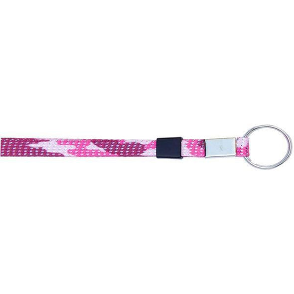 Key Ring Glitter 3/8" - Pink Camouflage (12 Pack) Shoelaces from Shoelaces Express