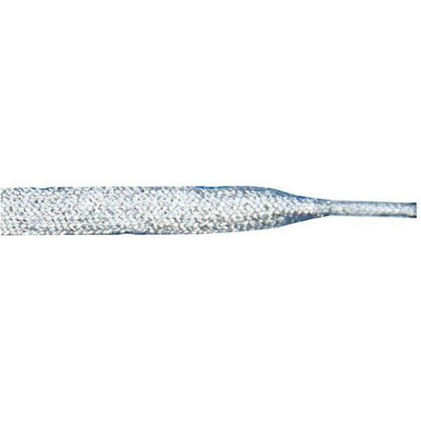 Wholesale Metallic Thin Flat 3/8" - Silver (12 Pair Pack) Shoelaces from Shoelaces Express