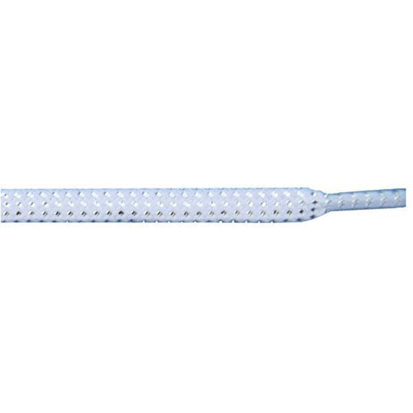 Tubular Glitter 5/16" - White (12 Pair Pack) Shoelaces from Shoelaces Express