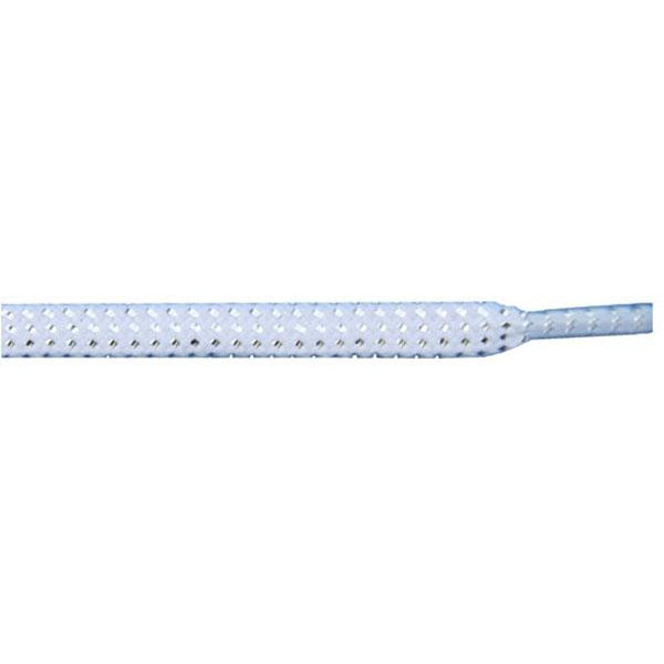 Tubular Glitter 5/16" - White (1 Pair Pack) Shoelaces from Shoelaces Express