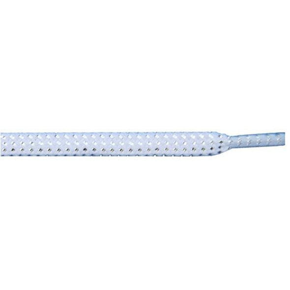 Tubular Glitter 5/16" - White (1 Pair Pack) Shoelaces from Shoelaces Express