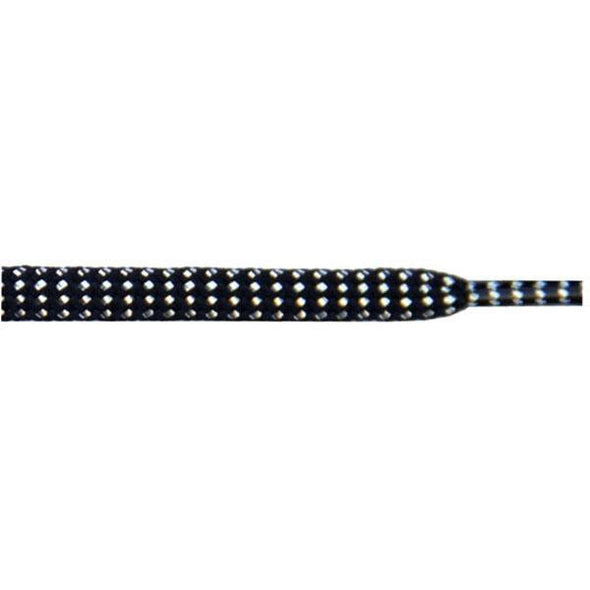 Tubular Glitter 5/16" - Black (1 Pair Pack) Shoelaces from Shoelaces Express