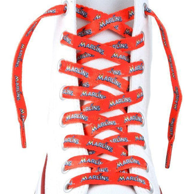MLB LaceUps - Miami Marlins (1 Pair Pack) Shoelaces from Shoelaces Express