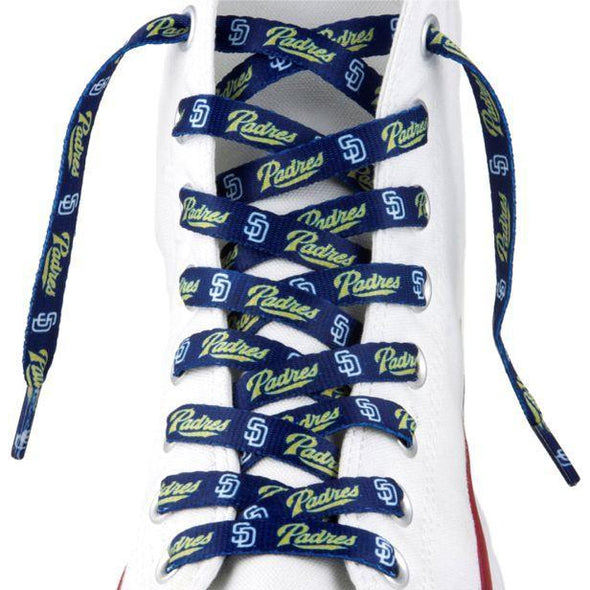 MLB LaceUps - San Diego Padres (1 Pair Pack) Shoelaces from Shoelaces Express