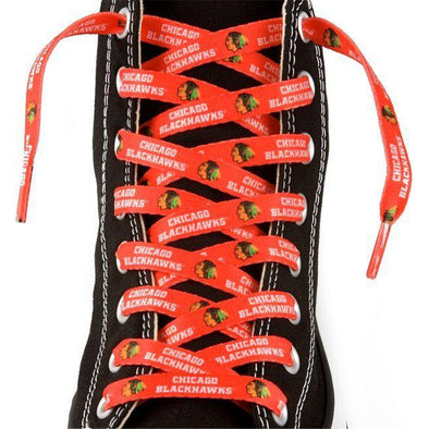 NHL LaceUps - Chicago Blackhawks (1 Pair Pack) Shoelaces from Shoelaces Express