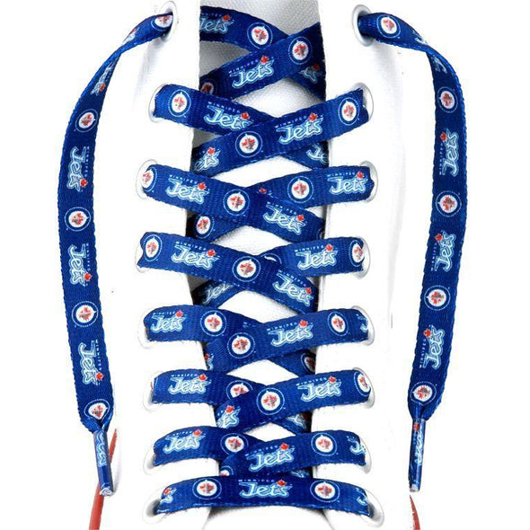 NHL LaceUps - Winnipeg Jets (1 Pair Pack) Shoelaces from Shoelaces Express