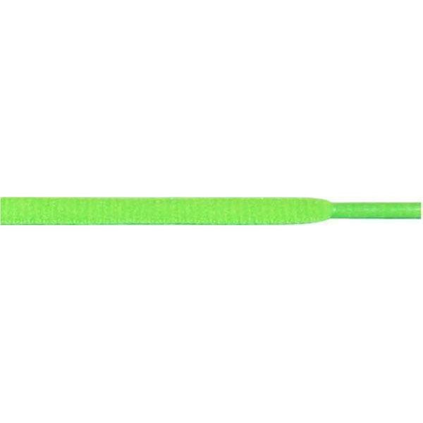 Wholesale Oval 1/4" - Neon Green (12 Pair Pack) Shoelaces from Shoelaces Express