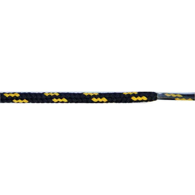 Round Dual Tone 3/16" - Black/Yellow (12 Pair Pack) Shoelaces from Shoelaces Express