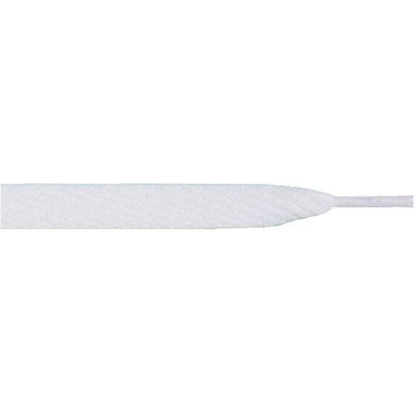 Wholesale Skateboard Flat 1/2" - White (12 Pair Pack) Shoelaces from Shoelaces Express