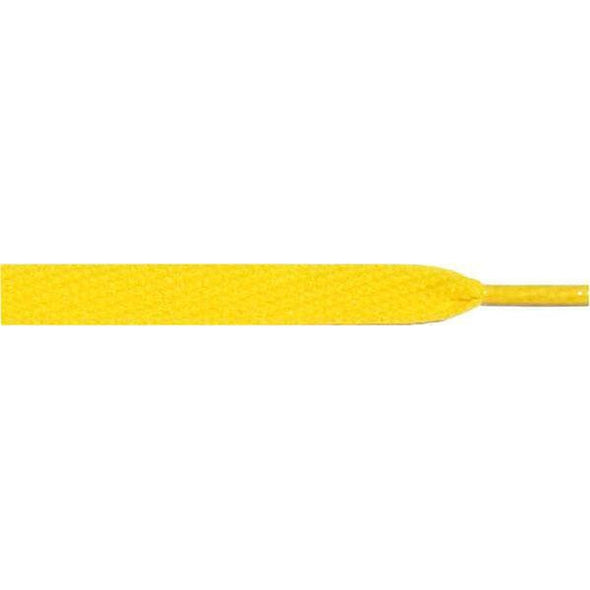 Skateboard Flat 1/2" - Yellow (12 Pair Pack) Shoelaces from Shoelaces Express