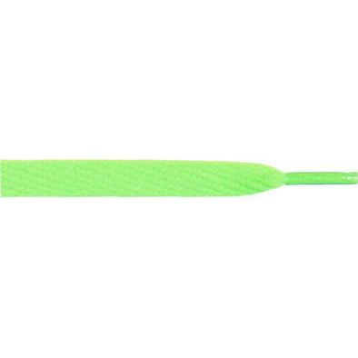 Wholesale Skateboard Flat 1/2" - Neon Green (12 Pair Pack) Shoelaces from Shoelaces Express