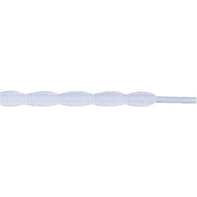 Wholesale Squiggle 5/16" - White (12 Pair Pack) Shoelaces from Shoelaces Express