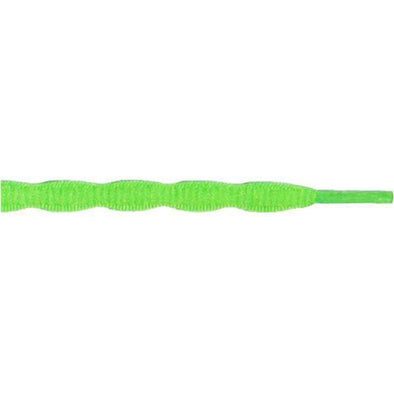 Squiggle 5/16" - Neon Green (12 Pair Pack) Shoelaces from Shoelaces Express