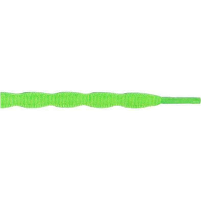 Wholesale Squiggle 5/16" - Neon Green (12 Pair Pack) Shoelaces from Shoelaces Express