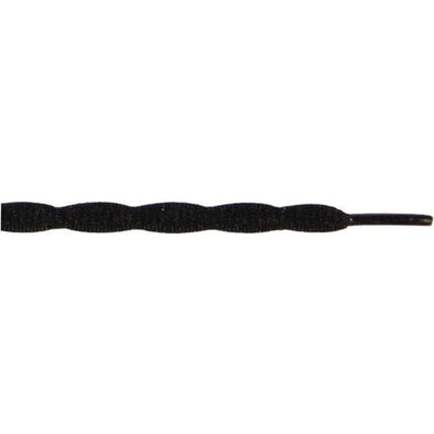 Wholesale Squiggle 5/16" - Black (12 Pair Pack) Shoelaces from Shoelaces Express