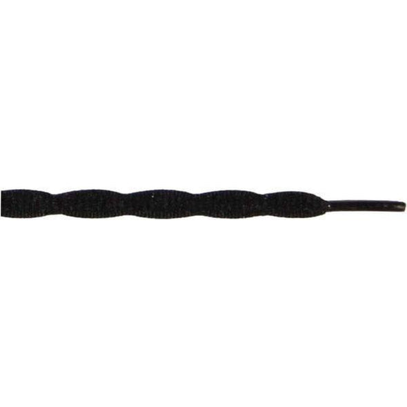 Wholesale Squiggle 5/16" - Black (12 Pair Pack) Shoelaces from Shoelaces Express