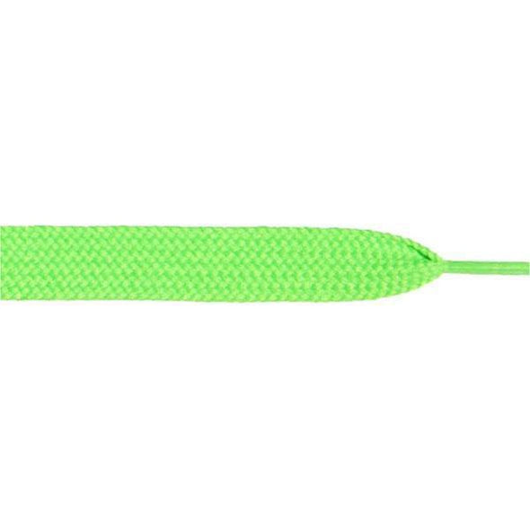 Wholesale Thick Flat 3/4" - Neon Green (12 Pair Pack) Shoelaces from Shoelaces Express