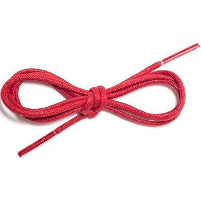 Waxed Cotton Dress Round 1/8" - Red (12 Pair Pack) Shoelaces from Shoelaces Express