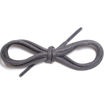 Waxed Cotton Dress Round 1/8" - Dark Gray (12 Pair Pack) Shoelaces from Shoelaces Express