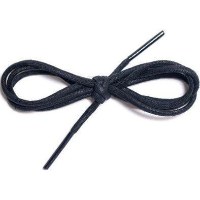 Wholesale Waxed Cotton Dress Round 1/8" - Black (12 Pair Pack) Shoelaces from Shoelaces Express