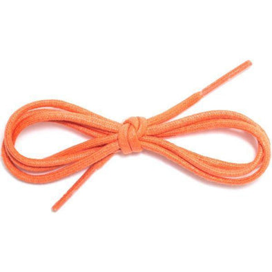Waxed Cotton Dress Round 1/8" - Orange (12 Pair Pack) Shoelaces from Shoelaces Express