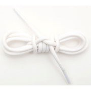 Waxed Cotton Round Laces Custom Length with Tip - White (1 Pair Pack) Shoelaces from Shoelaces Express