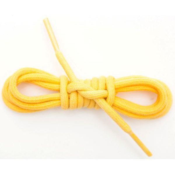 Waxed Cotton Round Laces Custom Length with Tip - Gold (1 Pair Pack) Shoelaces from Shoelaces Express