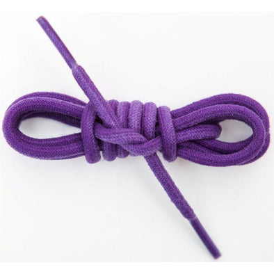 Waxed Cotton Round Laces Custom Length with Tip - Purple (1 Pair Pack) Shoelaces from Shoelaces Express