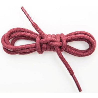 Waxed Cotton Round Laces Custom Length with Tip - Burgundy (1 Pair Pack) Shoelaces from Shoelaces Express