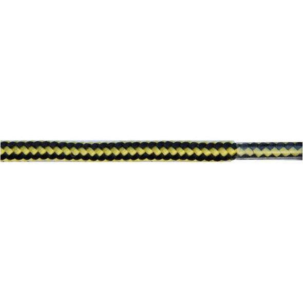 Wholesale Work Shoe Round 3/16" - Black/Yellow (12 Pair Pack) Shoelaces from Shoelaces Express
