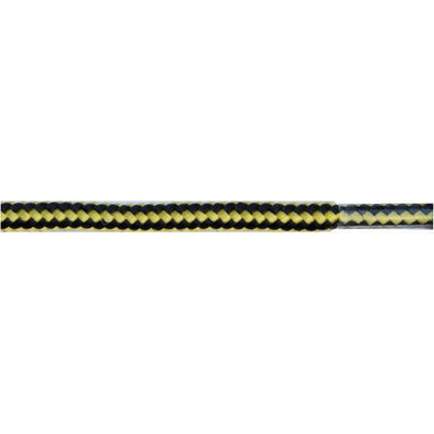 Work Shoe Round 3/16" - Black/Yellow (12 Pair Pack) Shoelaces from Shoelaces Express