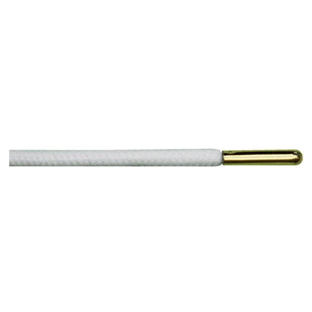 Round White Laces with Gold Metal Tip (1 Pair Pack) Shoelaces from Shoelaces Express