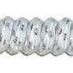 Curly Laces - White/Metallic Silver (1 Pair Pack) Shoelaces from Shoelaces Express